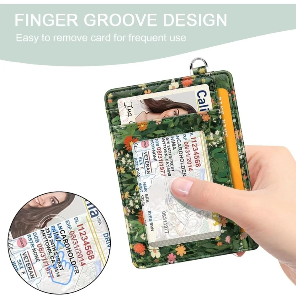 Floral Card Holder with Cat Design